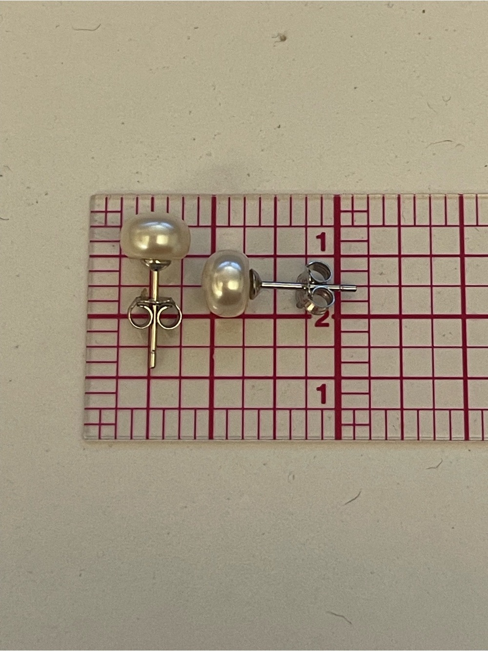 Freshwater Pearl Stud Earrings - Picture 11 of 12